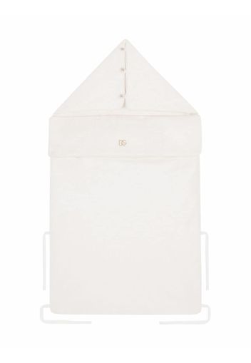 Dolce & Gabbana Kids Schlafsack mit Logo-Schild - Weiß