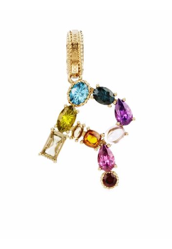 Dolce & Gabbana 18kt Rainbow Alphabet R Gelbgoldhalskette