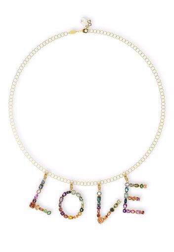 Dolce & Gabbana 18kt Rainbow Alphabet R Gelbgoldhalskette