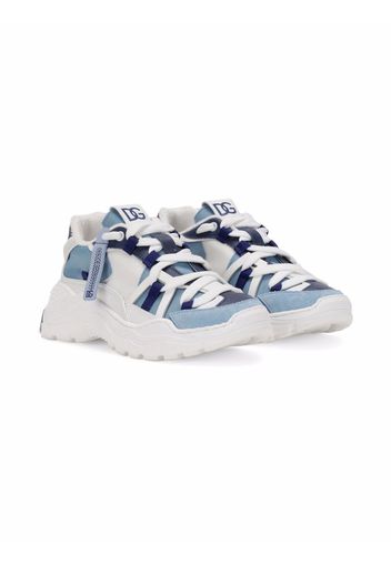 Dolce & Gabbana Kids Sneakers mit dicker Sohle - Blau