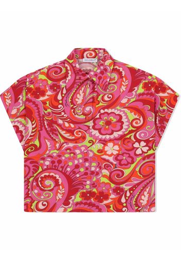 Dolce & Gabbana Kids Hemd mit floralem Paisley-Print - Rosa