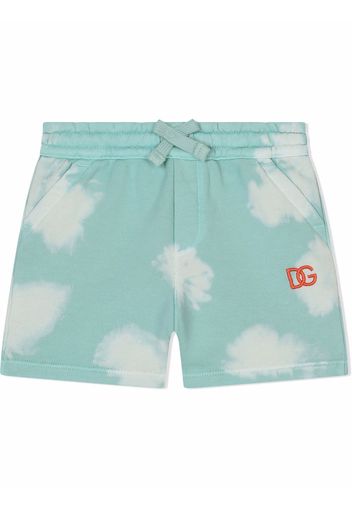 Dolce & Gabbana Kids tie-dye shorts - Blau