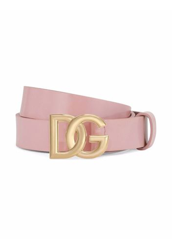 Dolce & Gabbana Kids Gürtel mit Logo-Schnalle - Rosa