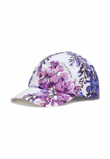 Dolce & Gabbana Kids floral-print cotton cap - Weiß