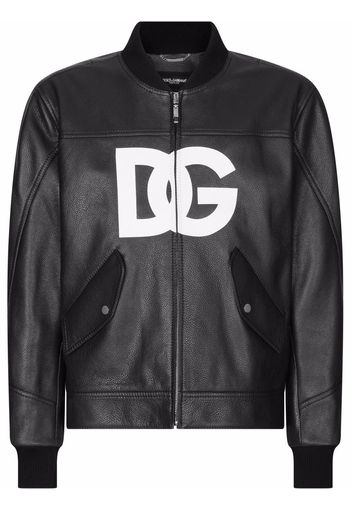 Dolce & Gabbana logo bomber jacket - Schwarz