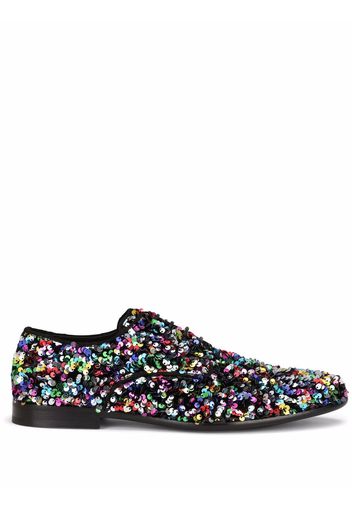 Dolce & Gabbana sequin-embellished lace-up shoes - Schwarz