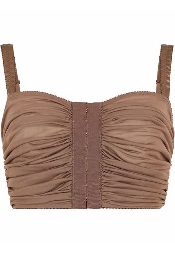 Dolce & Gabbana Gerafftes Top - Braun