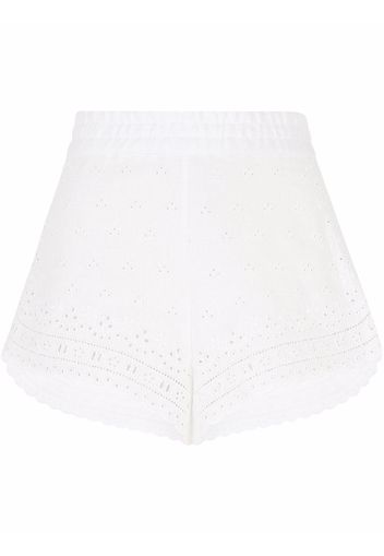 Dolce & Gabbana Shorts mit Lochstickerei - Weiß