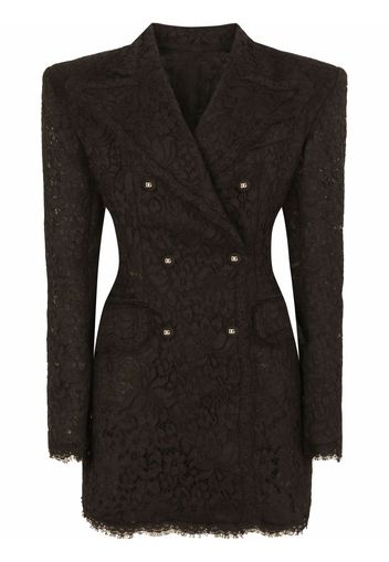 Dolce & Gabbana double breasted lace blazer - Schwarz