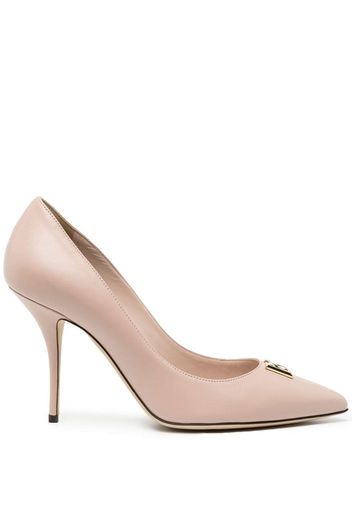 Dolce & Gabbana logo-plaque detail pumps - Rosa