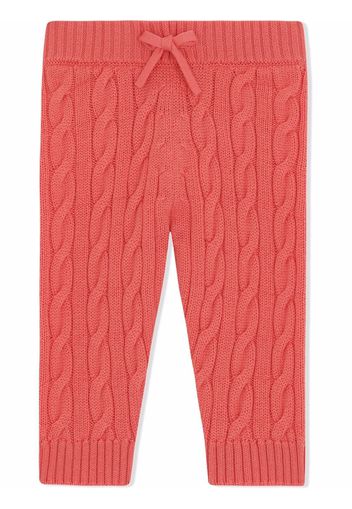 Dolce & Gabbana Kids cable knit trousers - Rosa