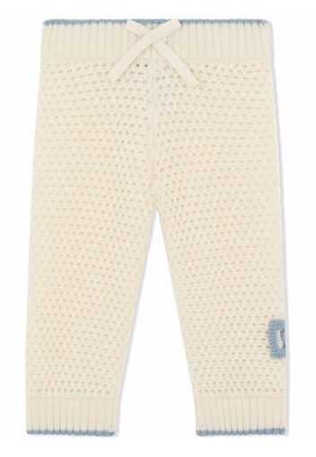 Dolce & Gabbana Kids virgin wool waffle-knit trousers - Weiß