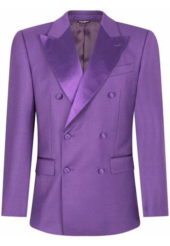 Dolce & Gabbana double-breasted stretch wool Sicilia-fit suit - Violett