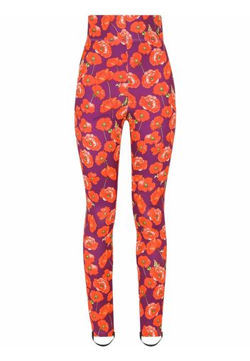 Dolce & Gabbana floral-print leggings - Violett