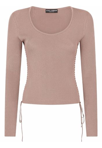 Dolce & Gabbana ribbed knitted top - Braun