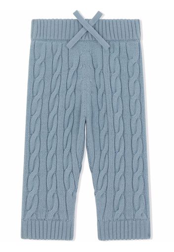 Dolce & Gabbana Kids cable knit trousers - Blau