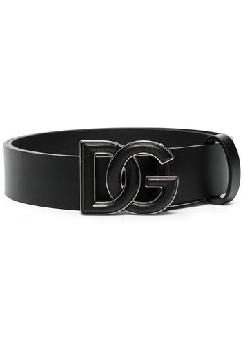 Dolce & Gabbana DG INTRLCK TONAL LOGO 35 BELT BLACK - Schwarz