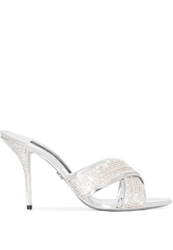 Dolce & Gabbana Keira crystal-embellished 90mm sandals - Silber