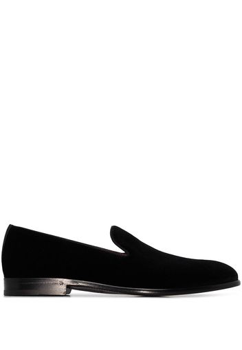 Dolce & Gabbana Leonardo velvet slippers - Schwarz