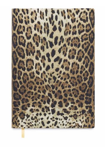 Dolce & Gabbana leopard-print notebook - Braun