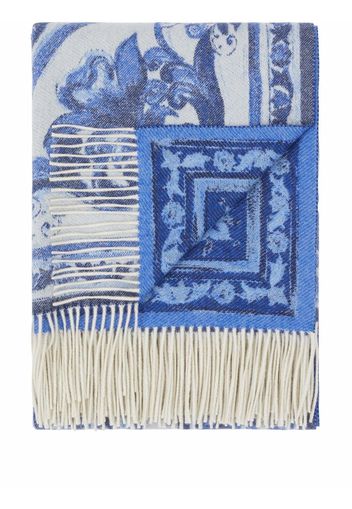 Dolce & Gabbana Mediterranean print blanket - Blau