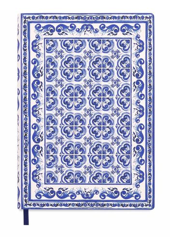 Dolce & Gabbana Mediterranean print notebook - Blau