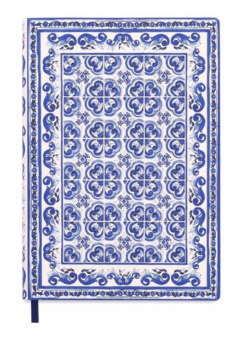 Dolce & Gabbana floral-print notebook - Blau