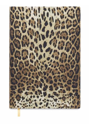 Dolce & Gabbana leopard-print notebook - Gelb