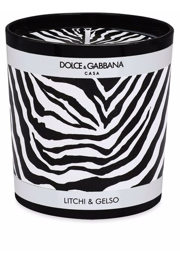 Dolce & Gabbana zebra print candle - Weiß