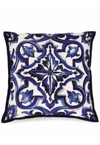 Dolce & Gabbana Mediterranean print cushion - Weiß