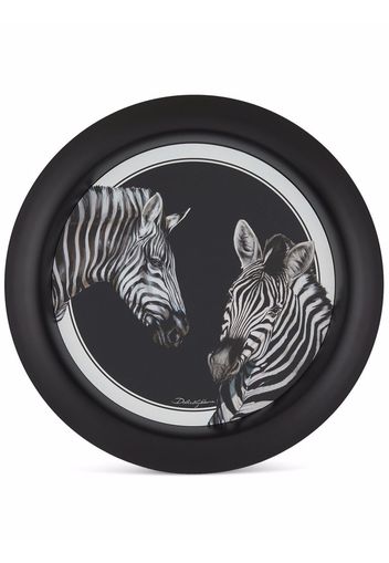 Dolce & Gabbana zebra print plate - Schwarz