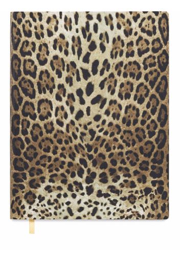 Dolce & Gabbana leopard print notebook - Braun