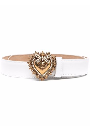 Dolce & Gabbana heart buckle belt - Weiß