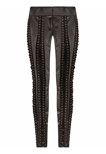 Dolce & Gabbana Leggings mit Ösen - Schwarz