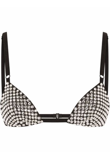 Dolce & Gabbana Bralette mit Kristallen - Schwarz