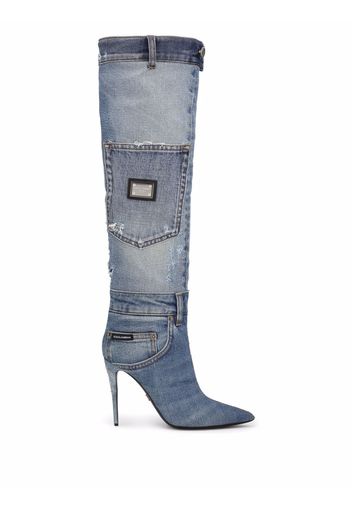 Dolce & Gabbana Stiefel mit spitzer Kappe - Blau