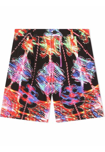 Dolce & Gabbana Kids Shorts mit Luminarie-Print - Schwarz