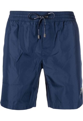 Dolce & Gabbana Badeshorts mit Logo-Patch - Blau