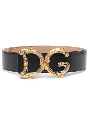 Dolce & Gabbana baroque-style DG belt - Schwarz