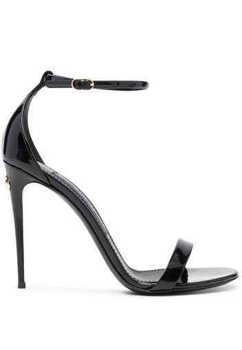 Dolce & Gabbana strap100mm patent-leather sandals - Schwarz