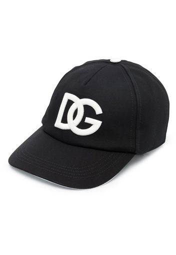 Dolce & Gabbana embroidered-logo cotton cap - Schwarz