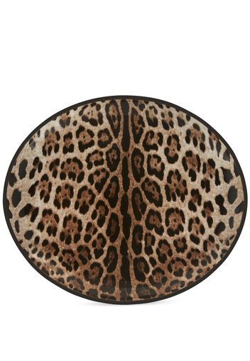 Dolce & Gabbana Teller mit Leoparden-Print - Braun