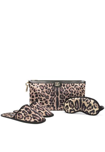 Dolce & Gabbana slippers-eye mark travel set - Schwarz