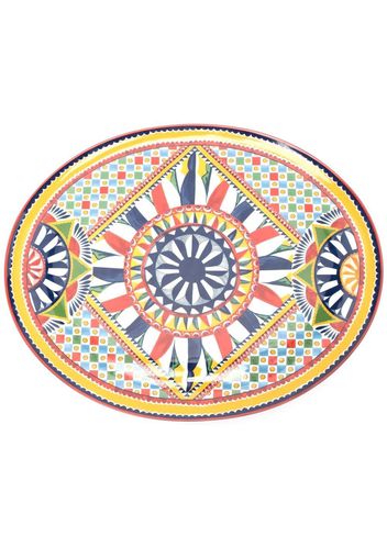 Dolce & Gabbana Carretto oval serving plate - UC072 - MULTICOLOR CARRETTO