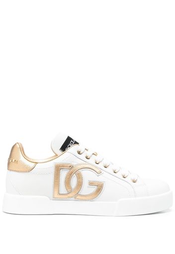 Dolce & Gabbana DG-embellished low-top sneakers - Weiß