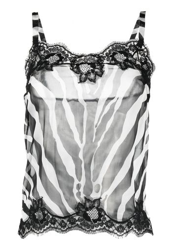 Dolce & Gabbana zebra-print sleeveless top - Schwarz