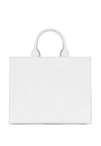 Dolce & Gabbana embossed logo tote bag - Weiß