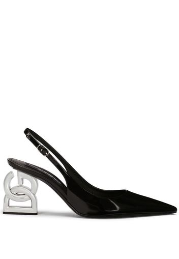 Dolce & Gabbana Slingback-Pumps mit Logo - Schwarz