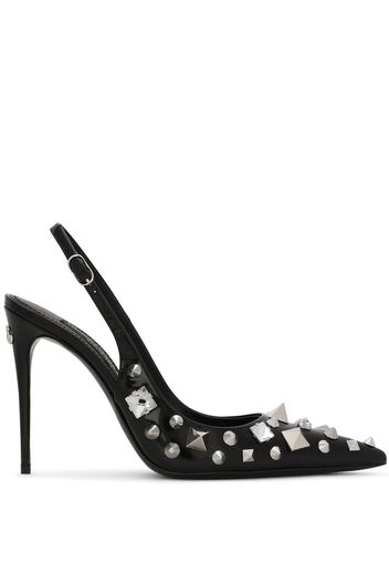 Dolce & Gabbana Slingback-Pumps mit Nieten - Schwarz