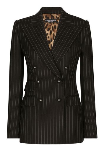 Dolce & Gabbana striped double-breasted blazer - Schwarz